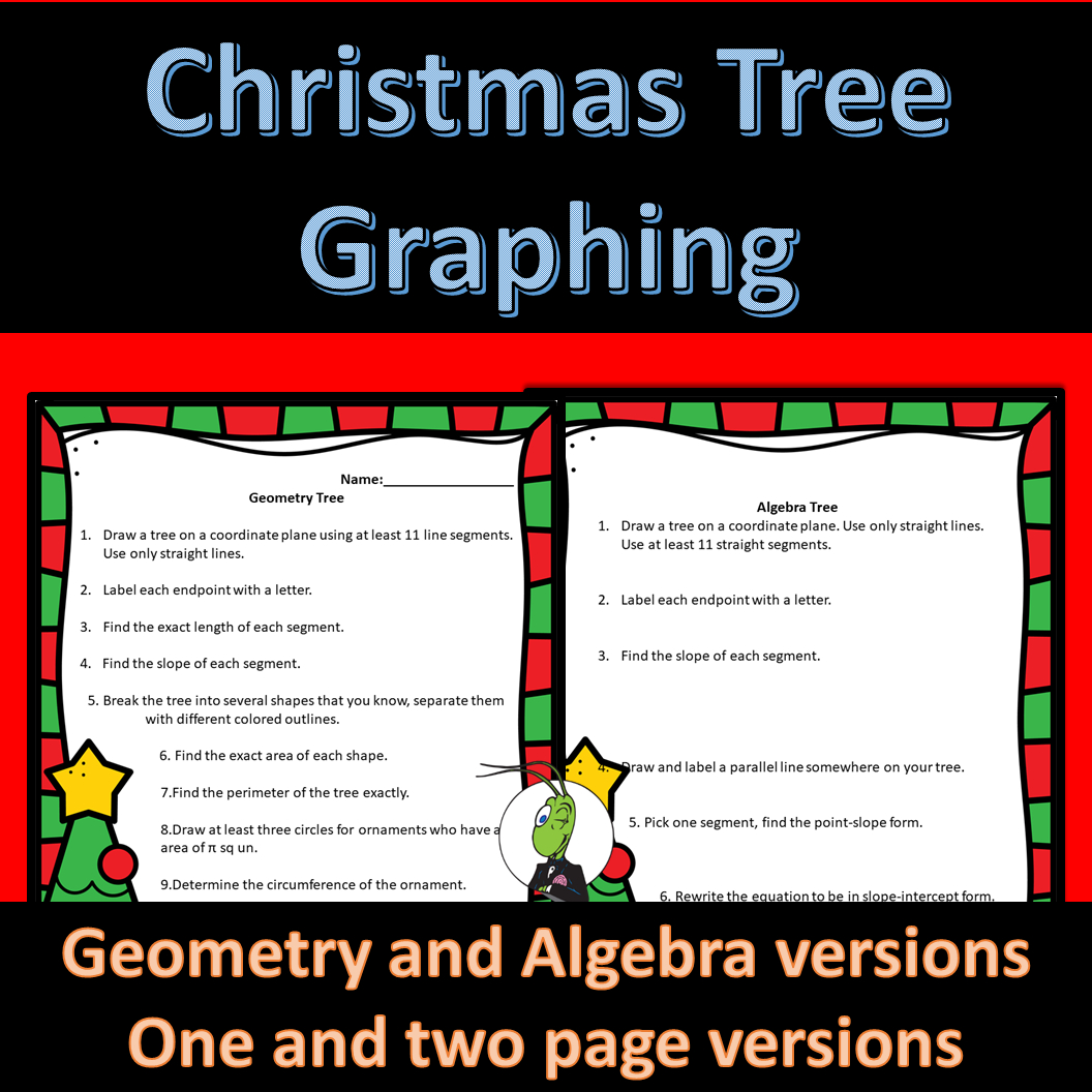 Christmas Tree Graphing Worksheet | Algebra | Geom | Madeteachers with Writing Linear Equations Worksheets Christmas Tree Answer Key