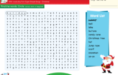 Christmas - Word Search #9 - Super Simple intended for Super Teacher Worksheets Merry Christmas Word Search Answers