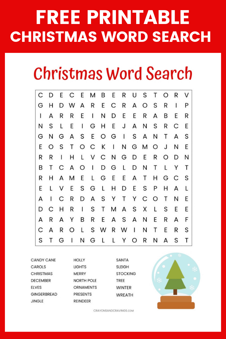 Christmas Word Search Printable (For Kids Or Adults) regarding Free Christmas Puzzle Worksheets