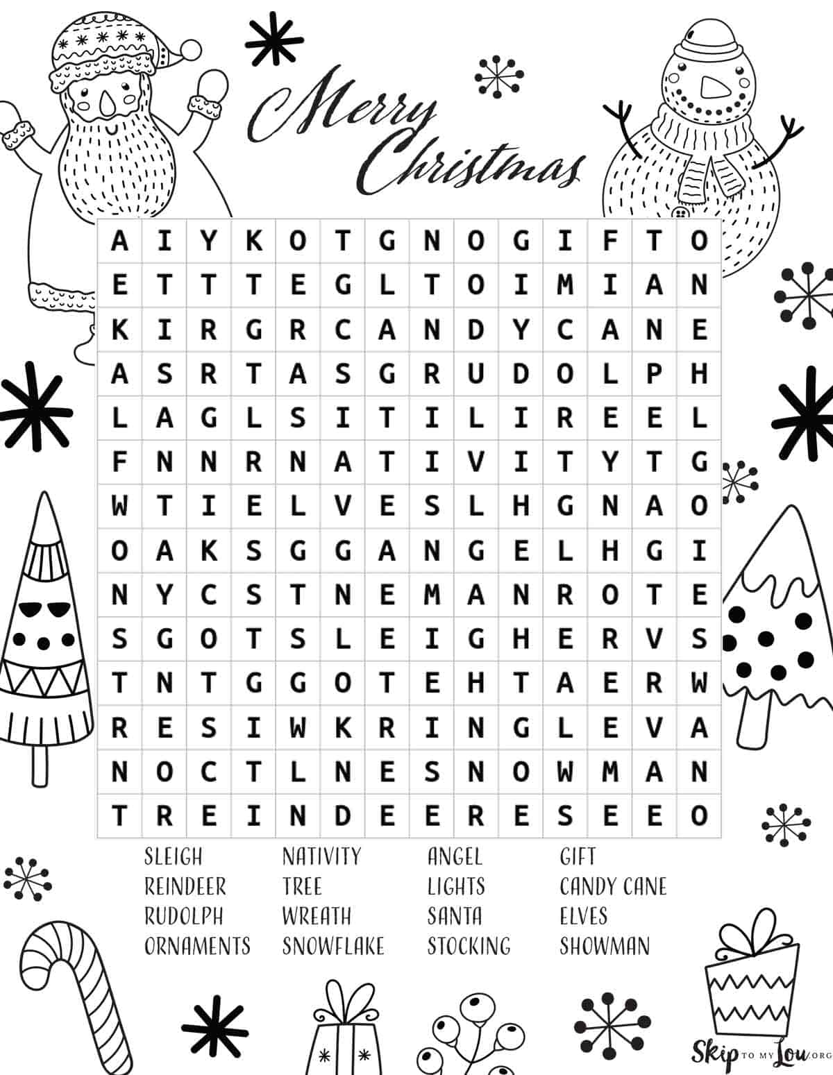 Christmas Word Search | Skip To My Lou intended for Christmas Worksheets Word Search