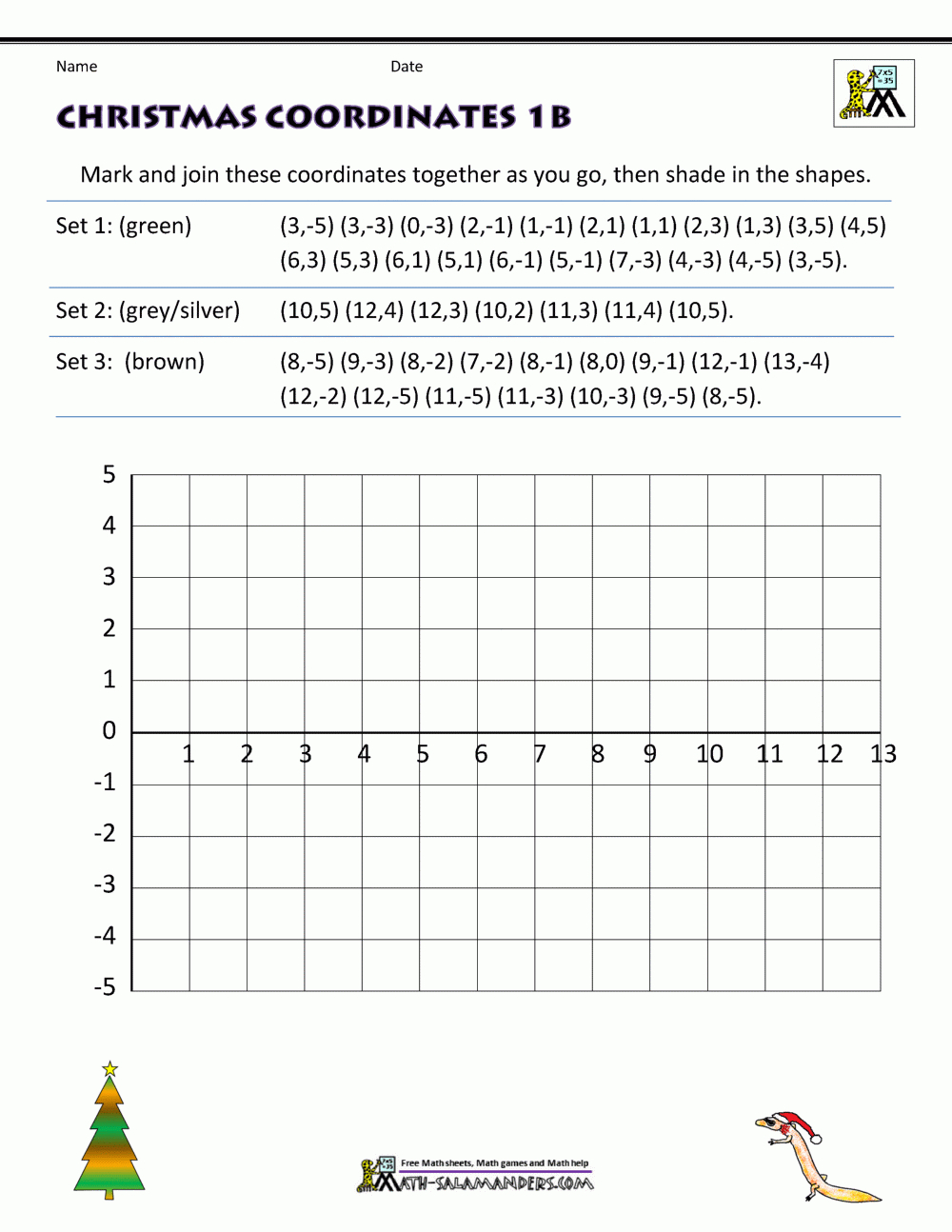 Coordinate Plane Worksheets - 4 Quadrants pertaining to Coordinate Plane Christmas Worksheets
