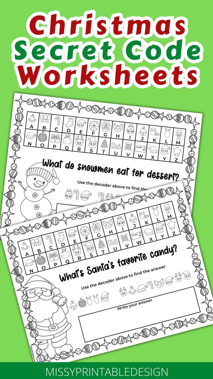 Crack The Code This Christmas With Our Free Christmas Secret Code with Free Printable Christmas Secret Code Worksheets