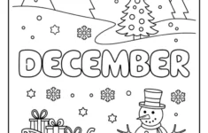 December Coloring Pages For Kids (7 Free Printable Pages) - Easy inside Christmas Coloring Worksheets Free