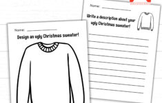 Design An Ugly Christmas Sweater Printable, Ugly Christmas Sweater with regard to Design An Ugly Christmas Sweater Worksheets