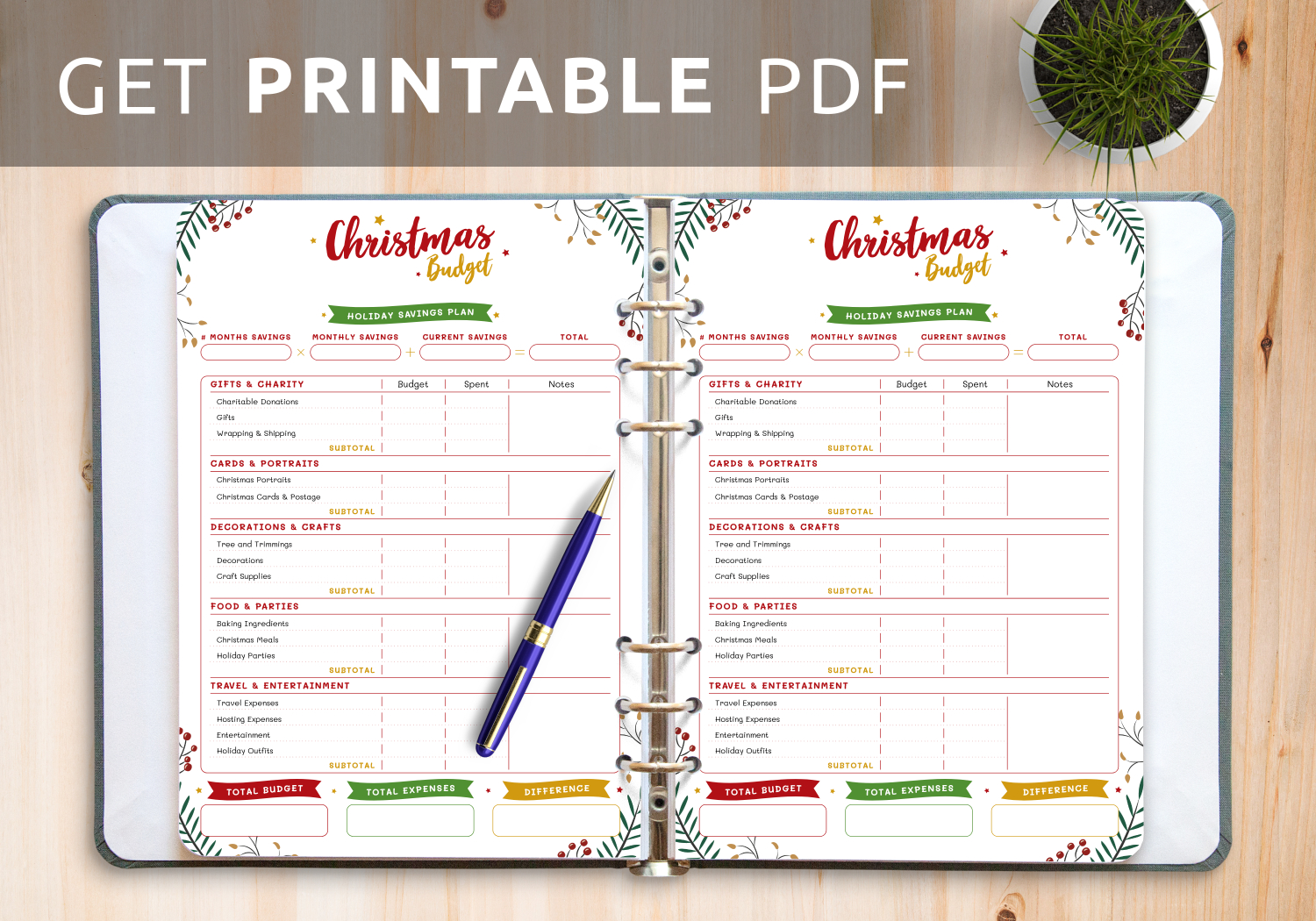 Download Printable Christmas Style - Christmas Budget Pdf with regard to Budgeting For Christmas Worksheets