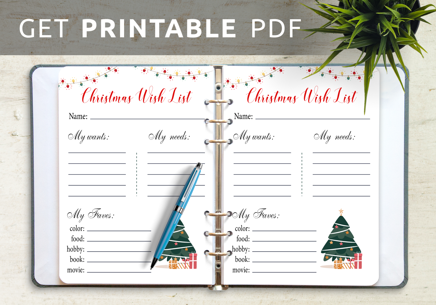Download Printable White Christmas Wish List Template Pdf regarding Christmas Wish List Worksheets