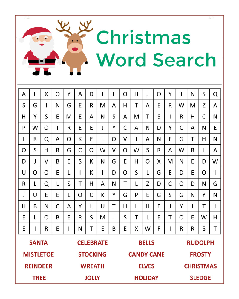 ☃️🎅🏼Santa&amp;#039;S Christmas Word Search Activity Page - Mama Likes This with Free Christmas Word Search Worksheets