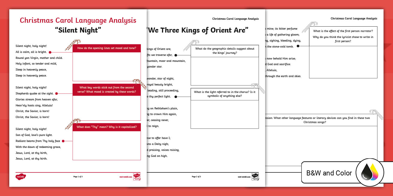 Eighth Grade Christmas Carol Language Analysis Worksheet in A Christmas Carol Figurative Language Worksheets