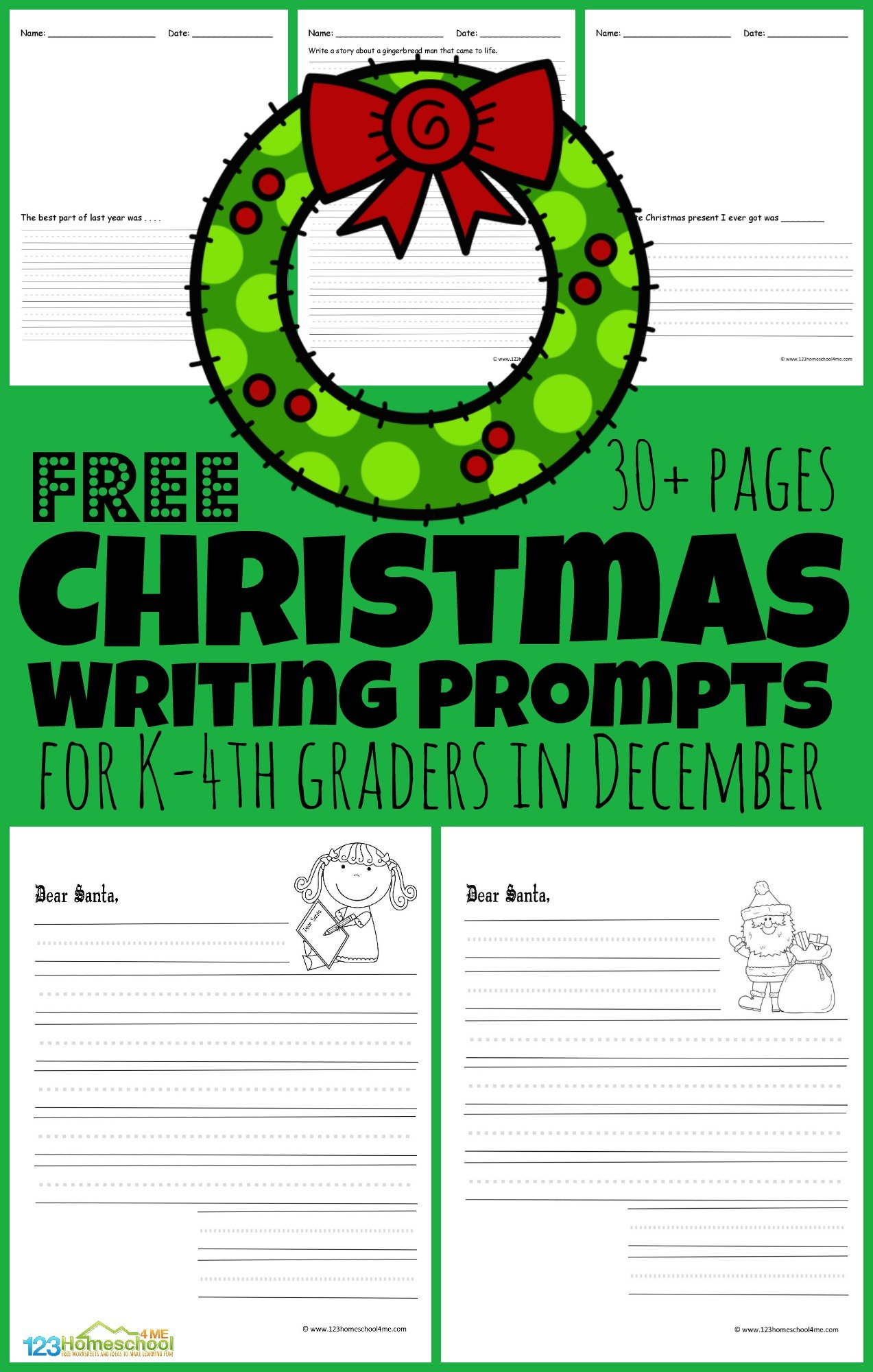 🎄 Free Christmas Writing Prompts For Kids inside Free Christmas Writing Prompts Worksheets