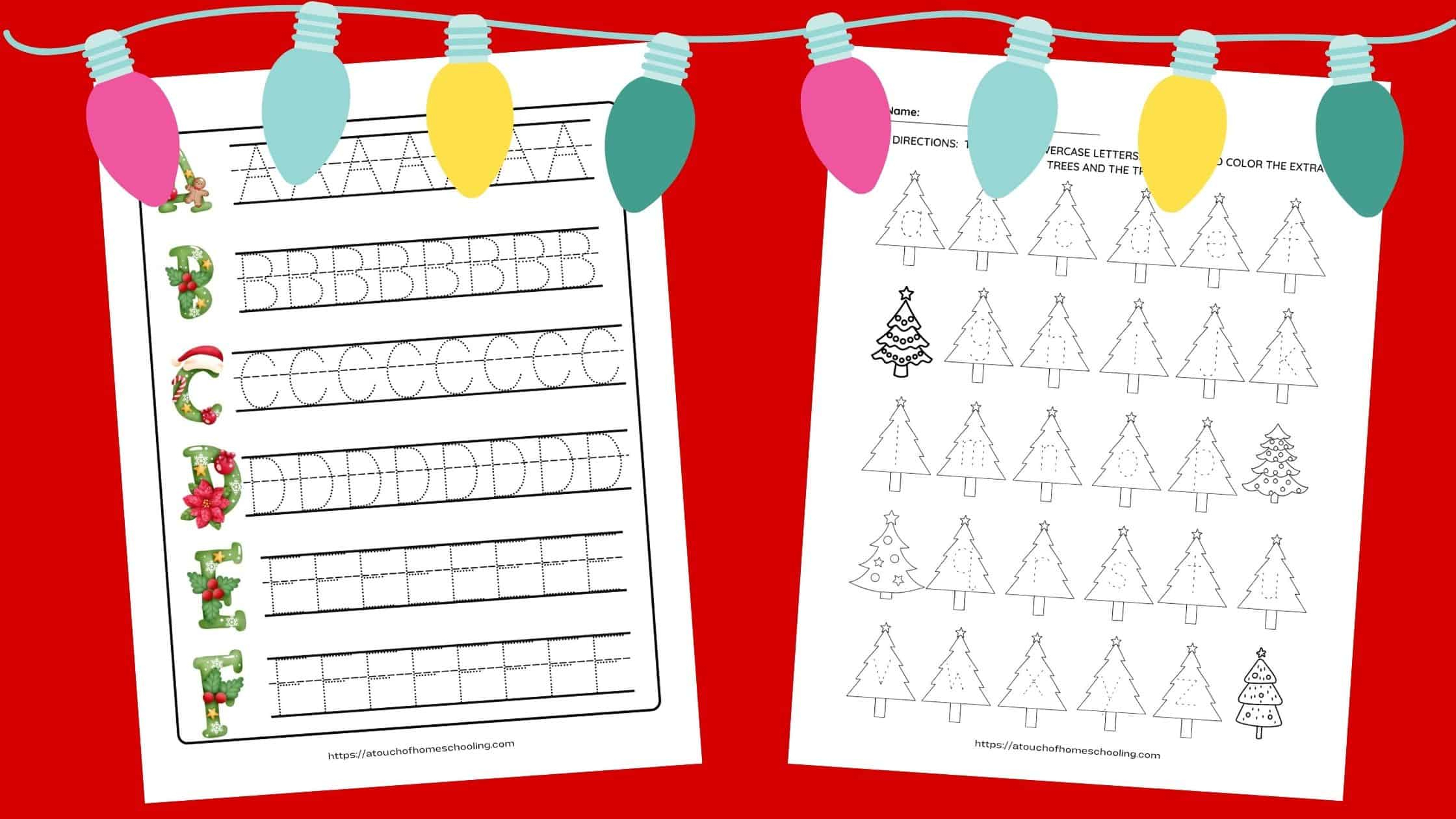 Free Christmas Alphabet Printable Worksheets For Preschool regarding A Little Christmas Confusion Worksheets