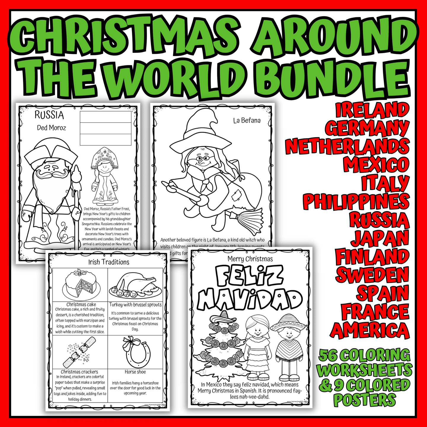 Free Christmas Around The World Worksheet regarding Free Printable Christmas Around the World Worksheets