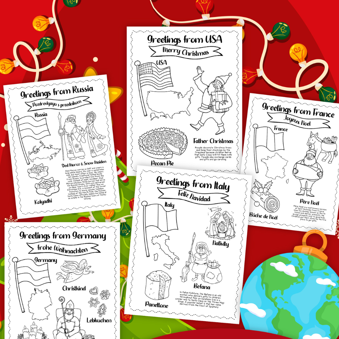 Free Christmas Around The World Worksheets (20 Pages!) - Leap Of intended for Christmas Around the World Worksheets Free