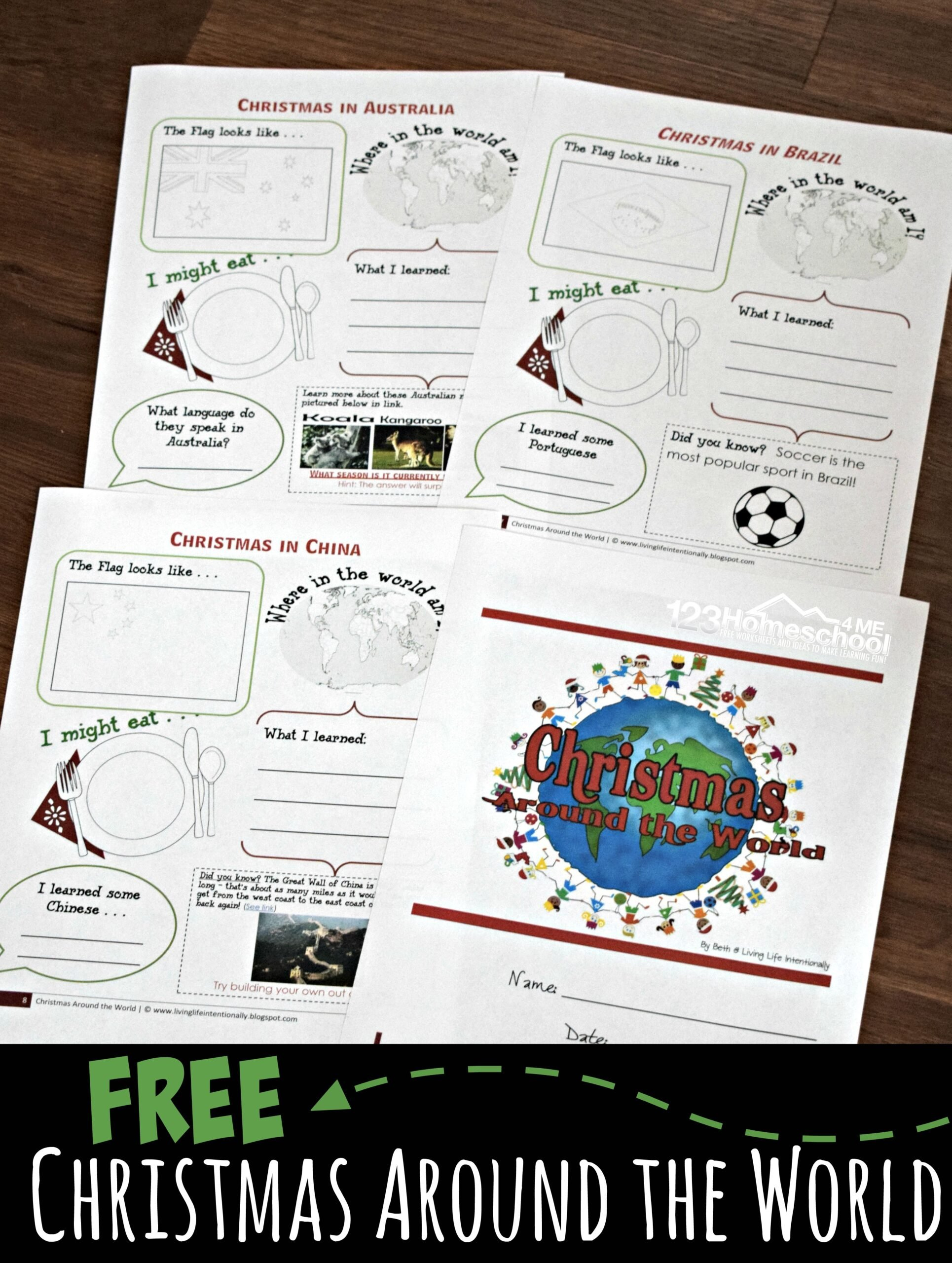 Free Christmas Around The World Worksheets For Kids + Activities in Christmas Around the World Worksheets Free
