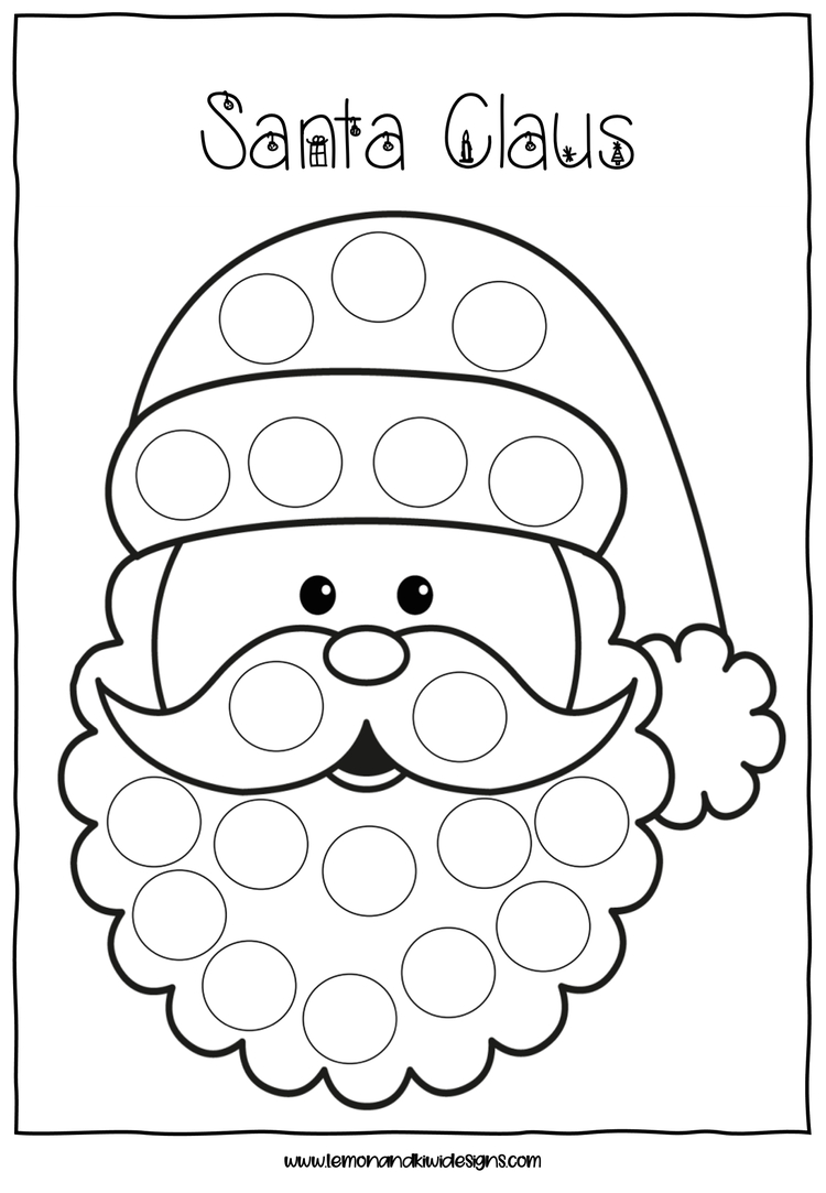 Free Christmas Do-A-Dot Printables - Lemon And Kiwi Designs pertaining to Dot Dot Christmas Worksheets