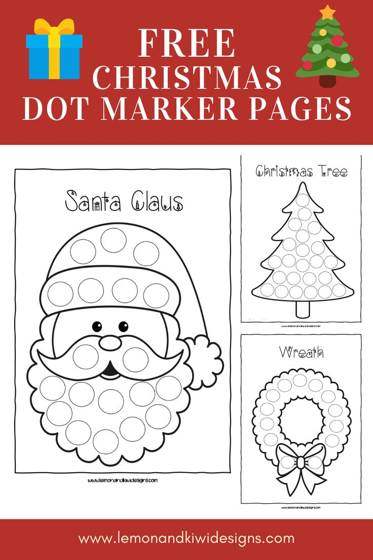 Free Christmas Do-A-Dot Printables - Lemon And Kiwi Designs with Dot Dot Christmas Worksheets