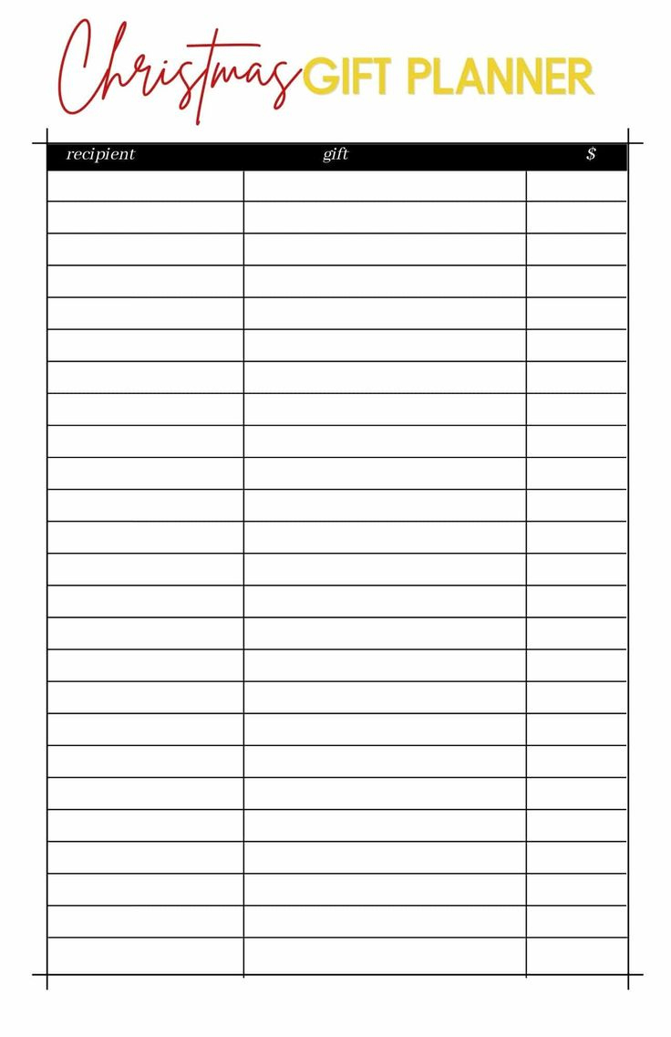 Free Christmas Gift Planning Worksheet Printable For 2021 (Pdf) intended for Christmas Gift Planning Worksheets