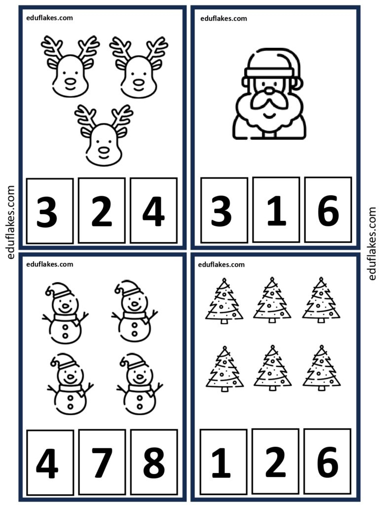 Free Christmas Math Worksheets For Kindergarten - Eduflakes regarding Christmas Math Free Worksheets