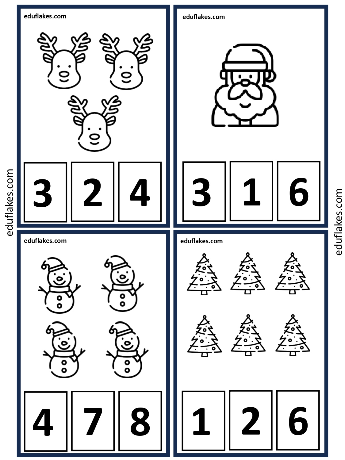 Free Christmas Math Worksheets For Kindergarten - Eduflakes regarding Christmas Themed Math Worksheets For Kindergarten