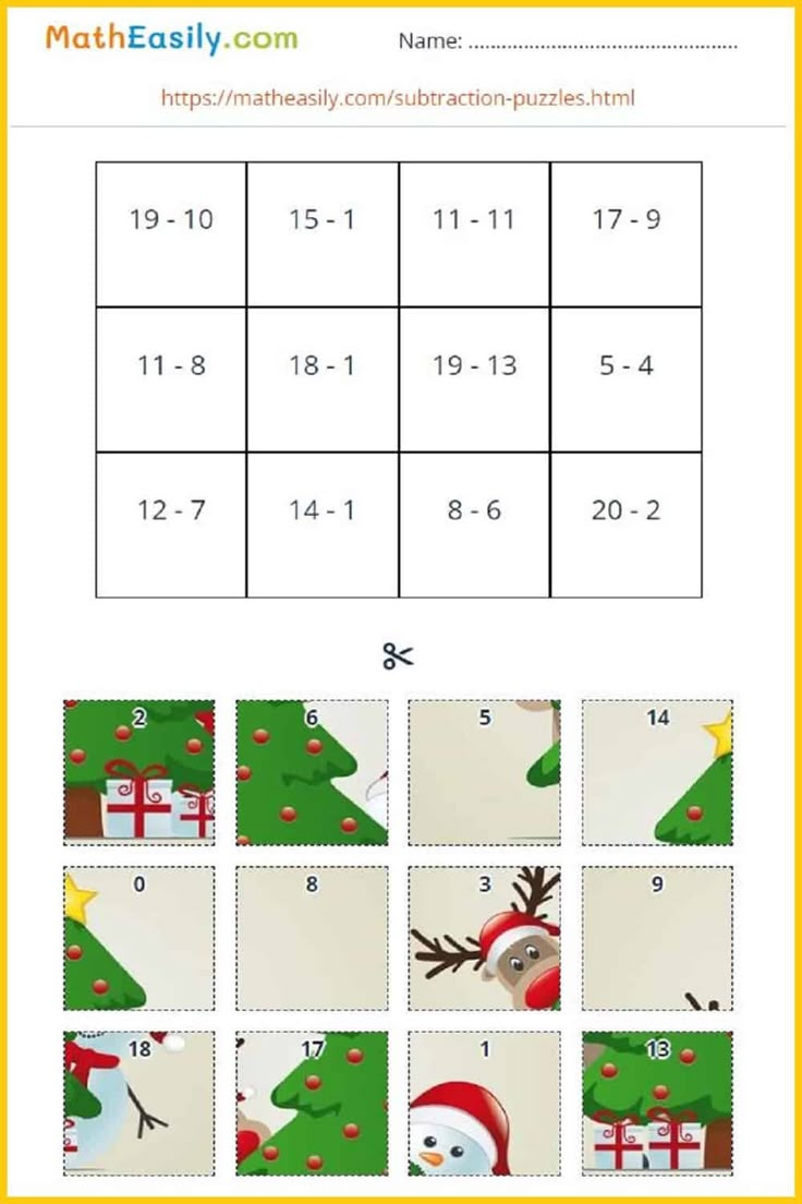 Free Christmas Math Worksheets Pdf | Free Download for Christmas Math Puzzle Worksheets