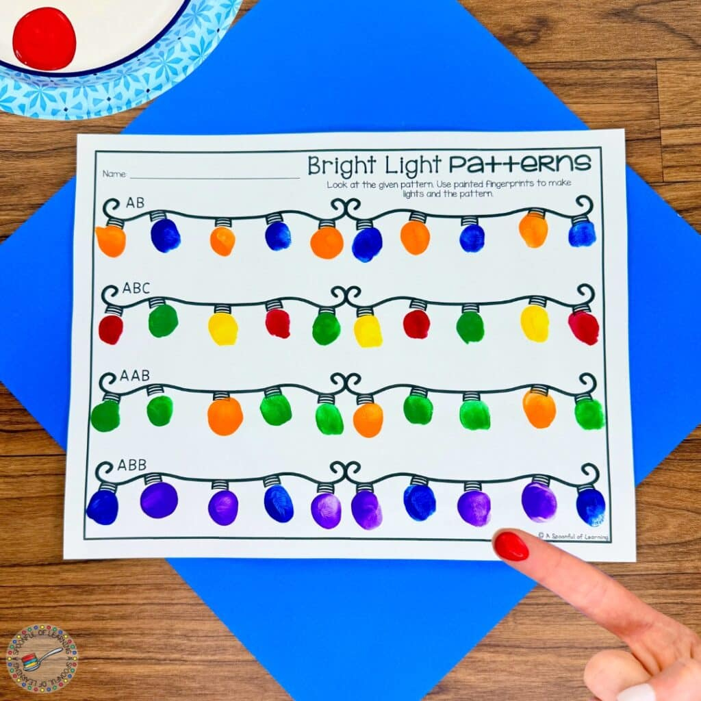 Free Christmas Pattern Activities For Kindergarten - A Spoonful Of pertaining to Christmas Pattern Worksheets For Preschoolers