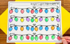 Free Christmas Pattern Activities For Kindergarten - A Spoonful Of with Christmas Pattern Worksheets Kindergarten