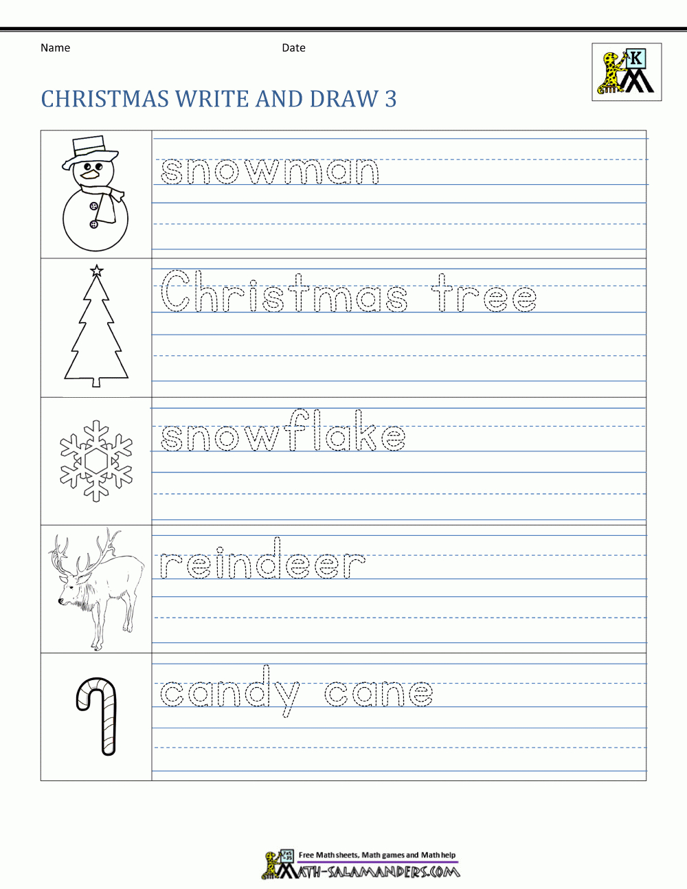 Free Christmas Worksheets For Kids - Worksheets Library for Christmas Writing Worksheets For Kindergarten