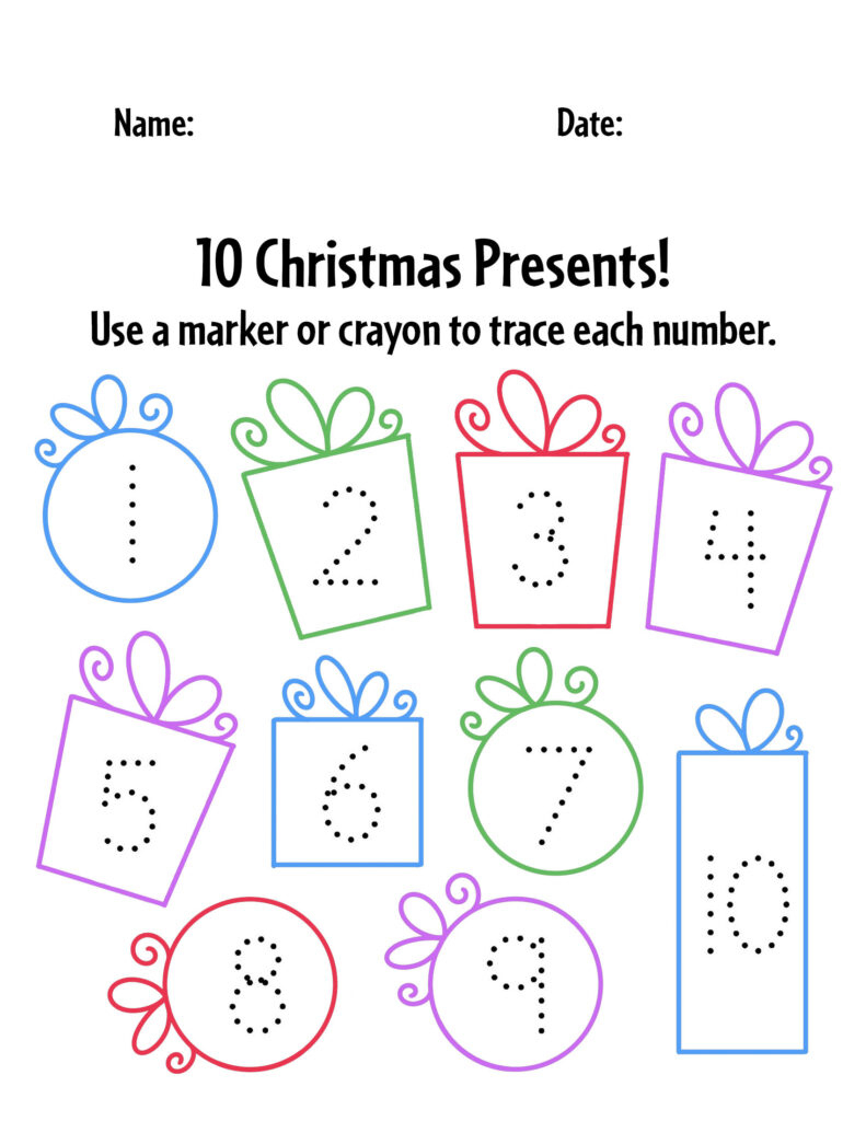 Free Christmas Worksheets For Preschool! ⋆ The Hollydog Blog with regard to Preschool Christmas Tracing Worksheets