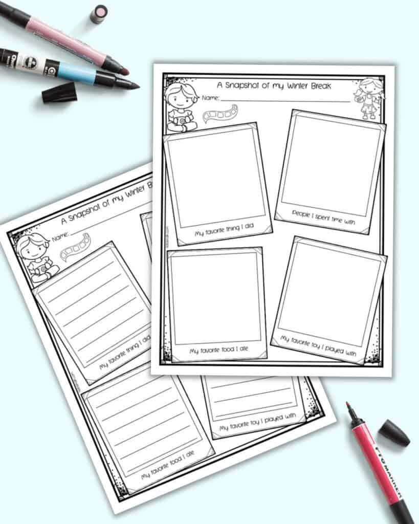 Free Printable After Winter Break Activity For Pre-K And within What I Did Over Christmas Break Worksheets