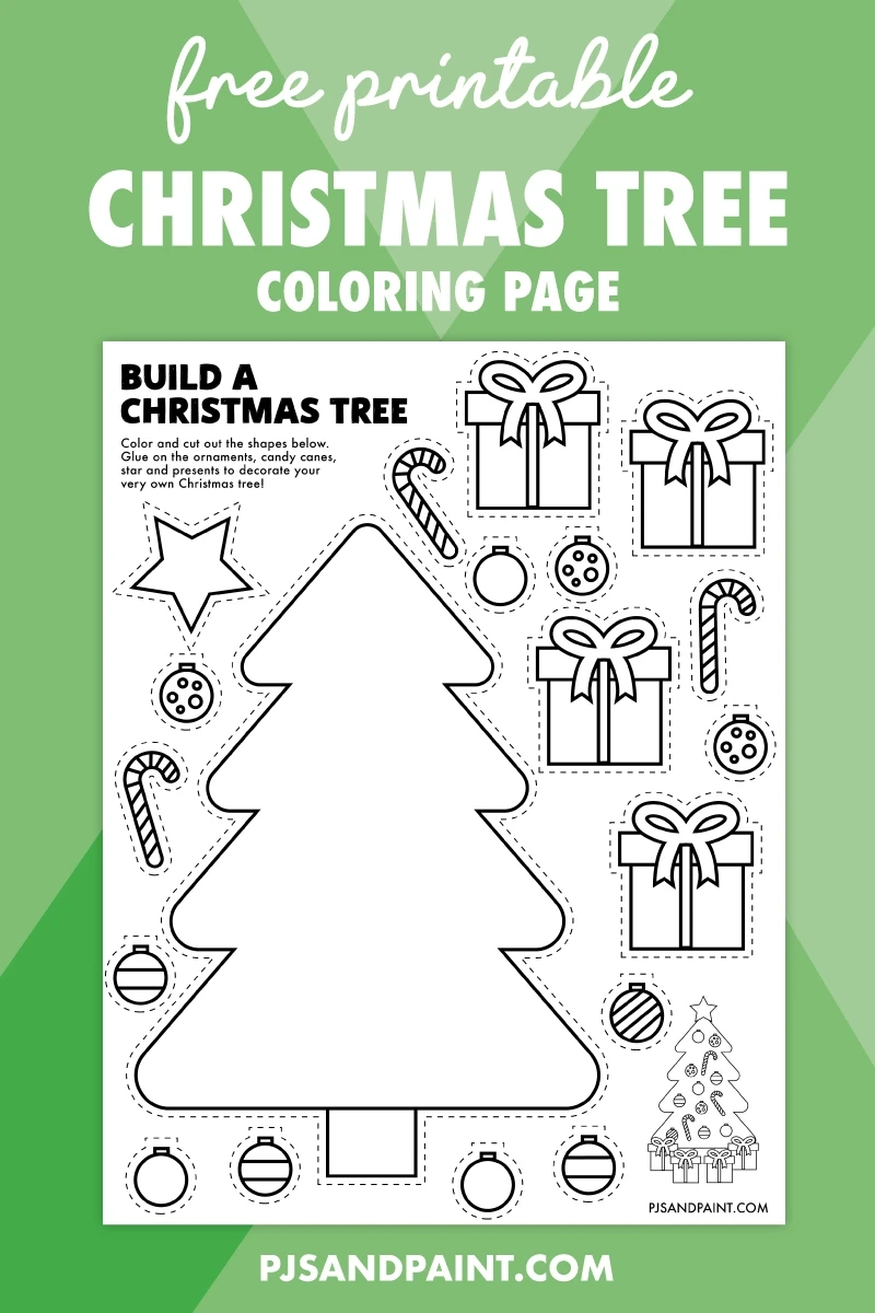 Free Printable Build A Christmas Tree Craft - Pjs And Paint regarding Build A Christmas Tree Worksheets