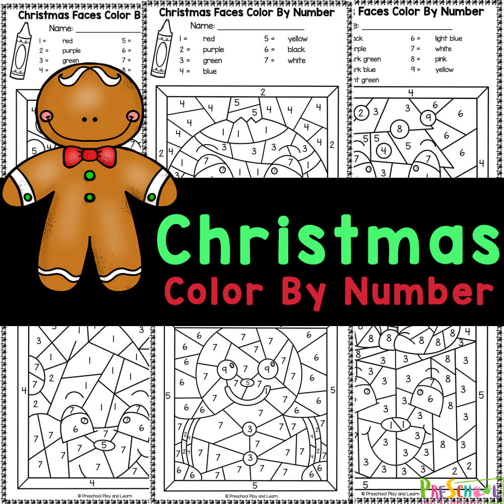 Free Printable Christmas Colornumber Worksheets for Christmas Worksheets Color by Number