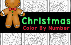Free Printable Christmas Colornumber Worksheets throughout Color By Number Math Christmas Worksheets