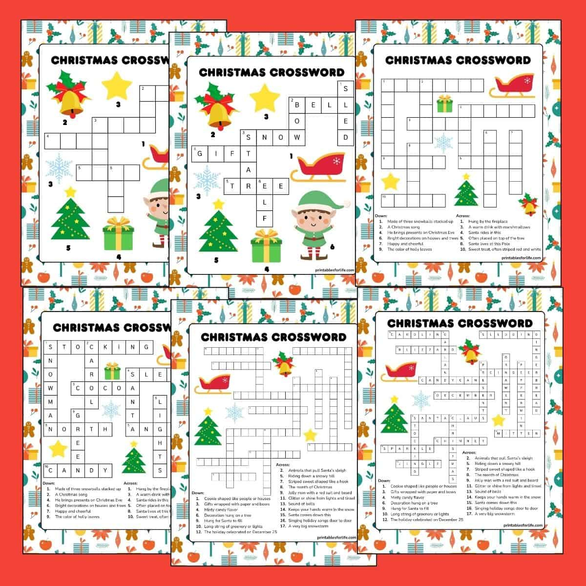 Free Printable Christmas Crossword Puzzle For Kids throughout Christmas Crossword Puzzle Worksheets