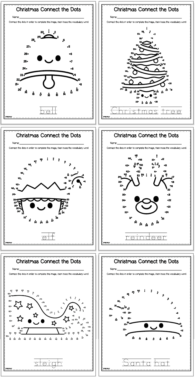 Free Printable Christmas Dot To Dot Worksheets - The Artisan Life for Dot To Dot Christmas Worksheets