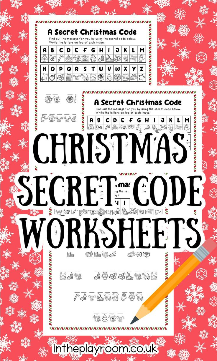 Free Printable Christmas Secret Codes For Kids for Christmas Secret Code Worksheets