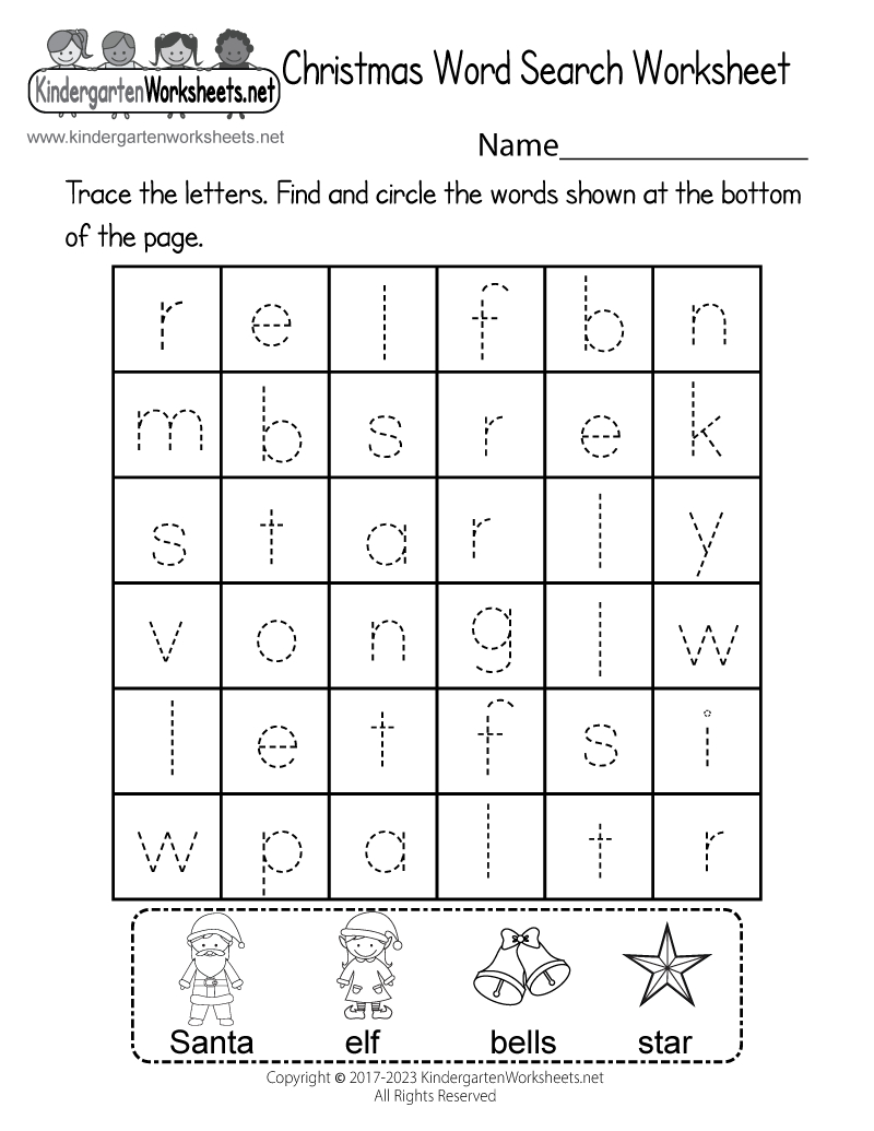 Free Printable Christmas Word Search Worksheet in Christmas Picture Search Worksheets