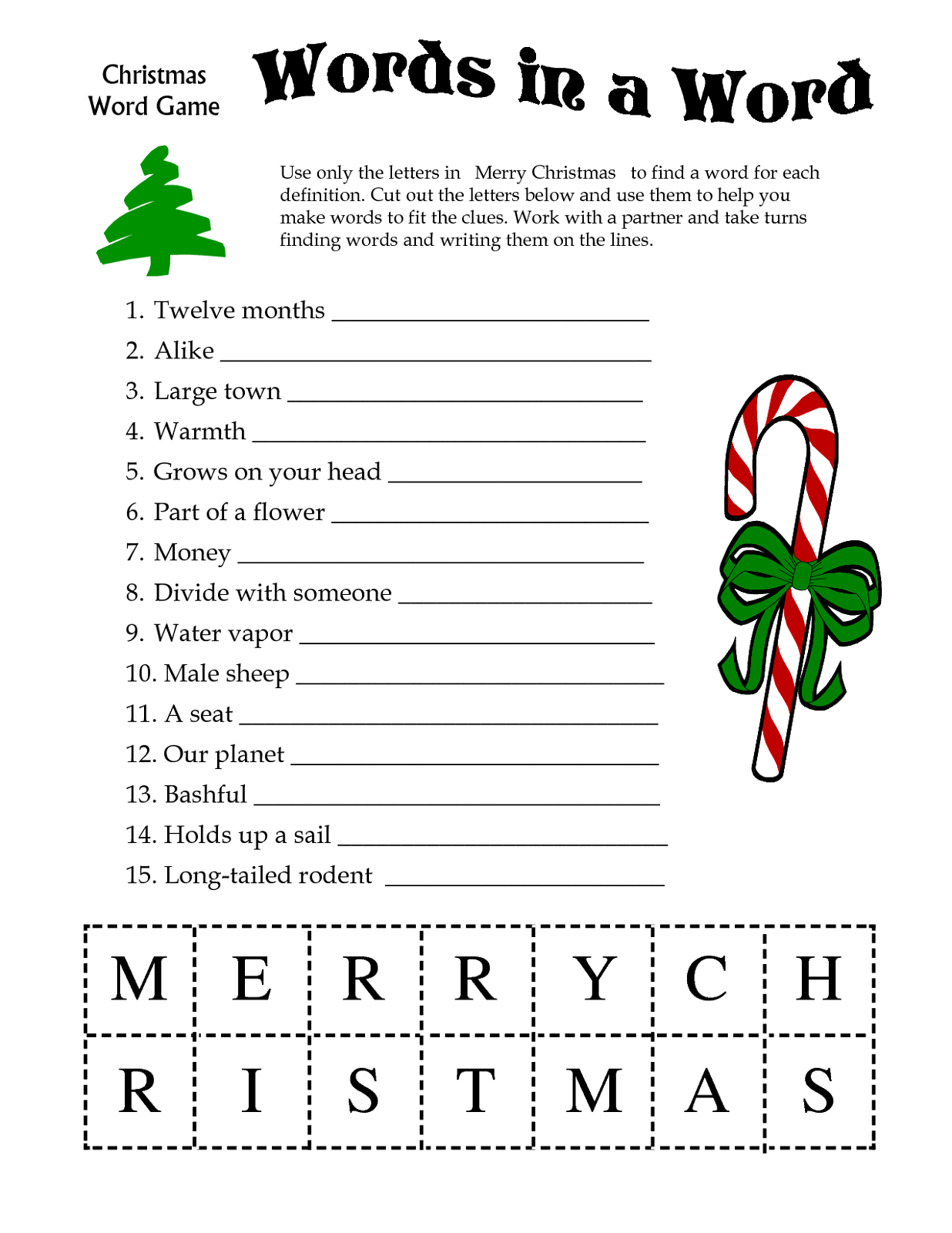 Free Printable Games For Adults - Worksheets Library inside Christmas Worksheets For Adults