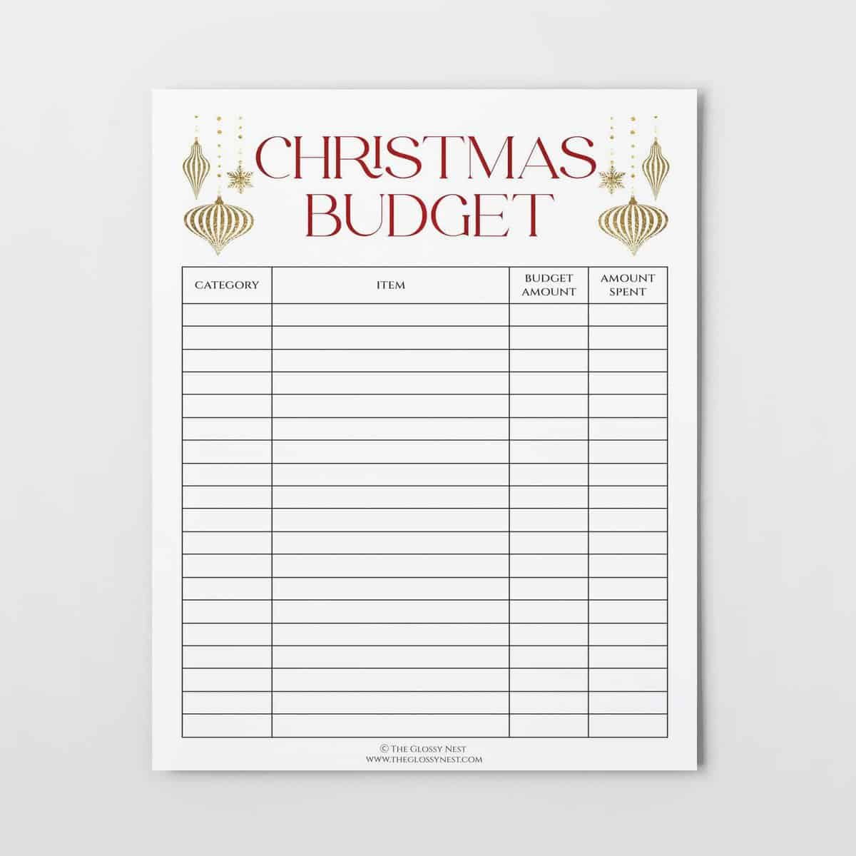 Free Printable!} Save Money With This Christmas Budget Printable in Christmas Budget Worksheets Printable