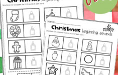 Free Worksheets Christmas Beginning Sounds intended for Beginning Sounds Christmas Worksheets