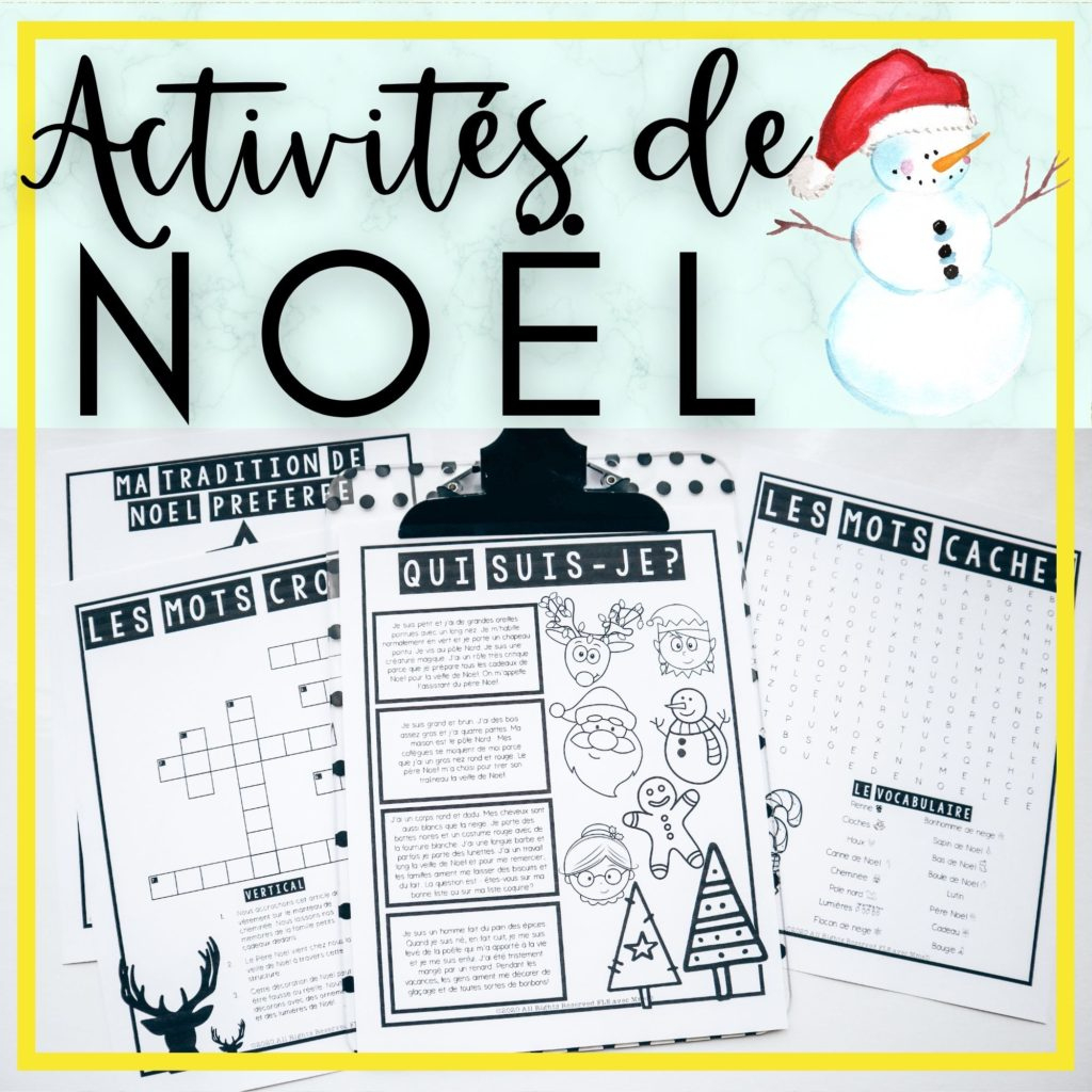 French Christmas Activities For The Classroom - Fle Avec Mmed throughout Free French Christmas Worksheets