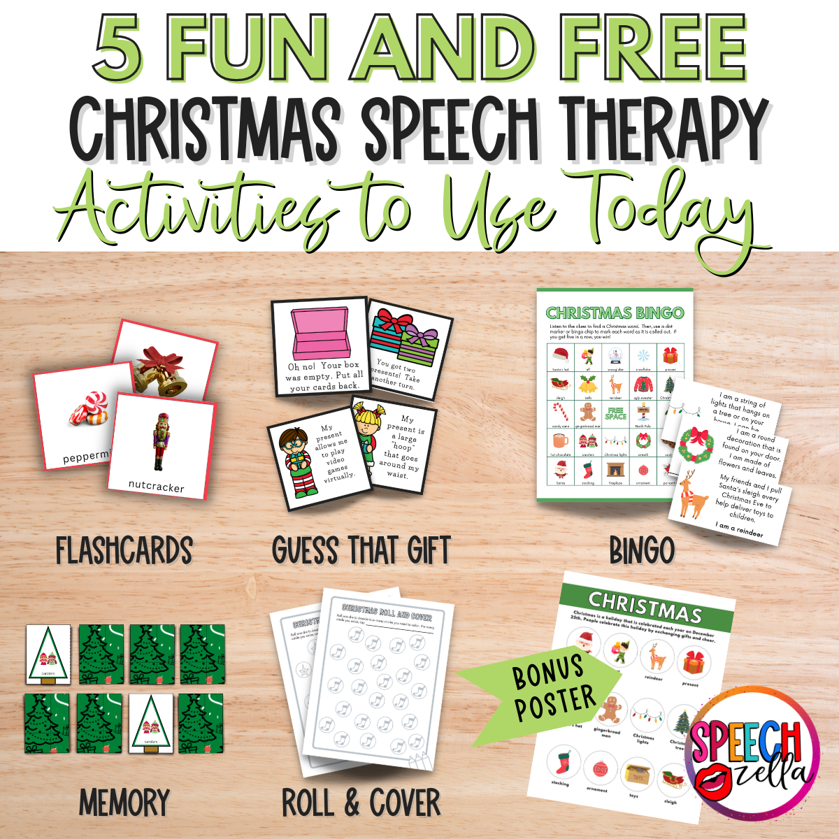 Fun And Free Christmas Speech Therapy Activities - Speechzella inside Christmas Speech Therapy Worksheets
