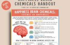 Happiness Brain Chemicals Handout For Kids, Teens &amp; Adults, Dopamine  Oxytocin Serotonin Endorphins Natural Boost, Mental Health Awareness - Etsy pertaining to A Lonely Christmas Chemistry Worksheets Answers