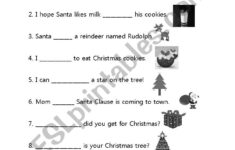 Helper Word Christmas Fill-In-The-Blank - Esl Worksheetsecily inside Christmas Fill In The Blank Worksheets