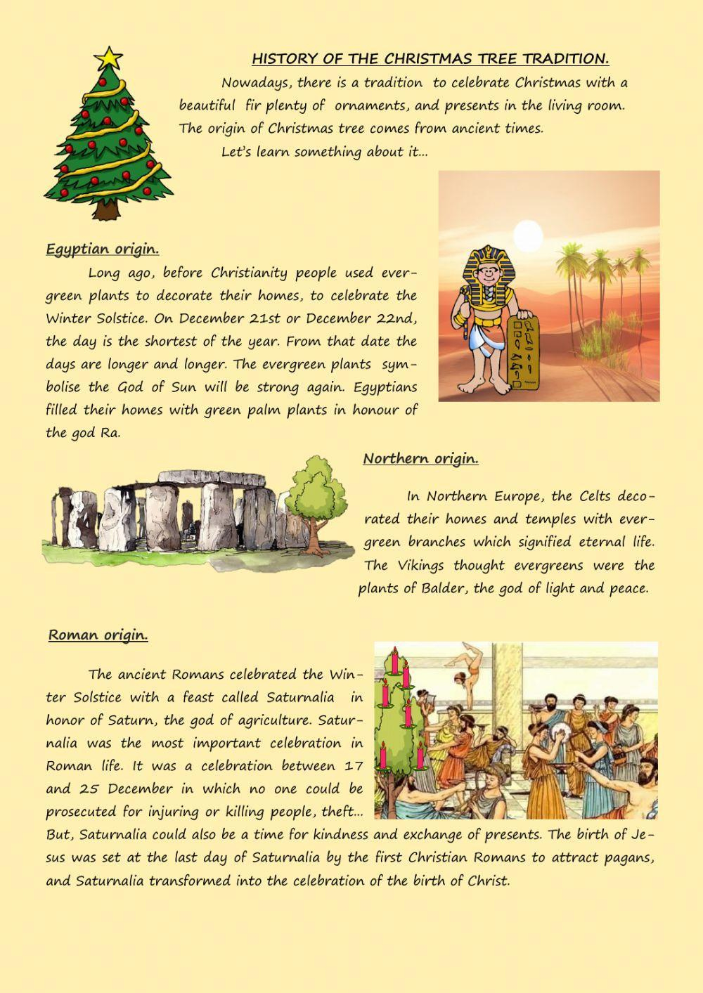 History Of Christmas Tree Worksheet - Worksheets Library for Christmas Social Studies Worksheets
