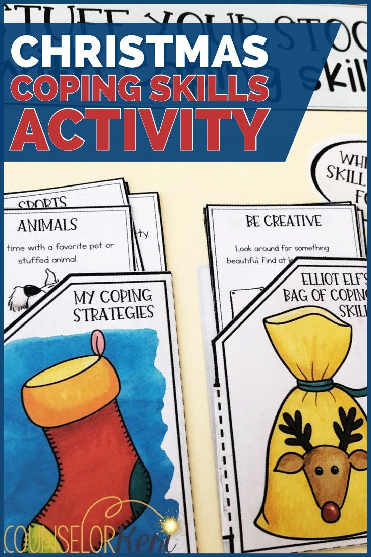 Holiday Coping Skills Activity: Coping Skills Craft For Christmas in Coping Skills Christmas Counseling Worksheets Free