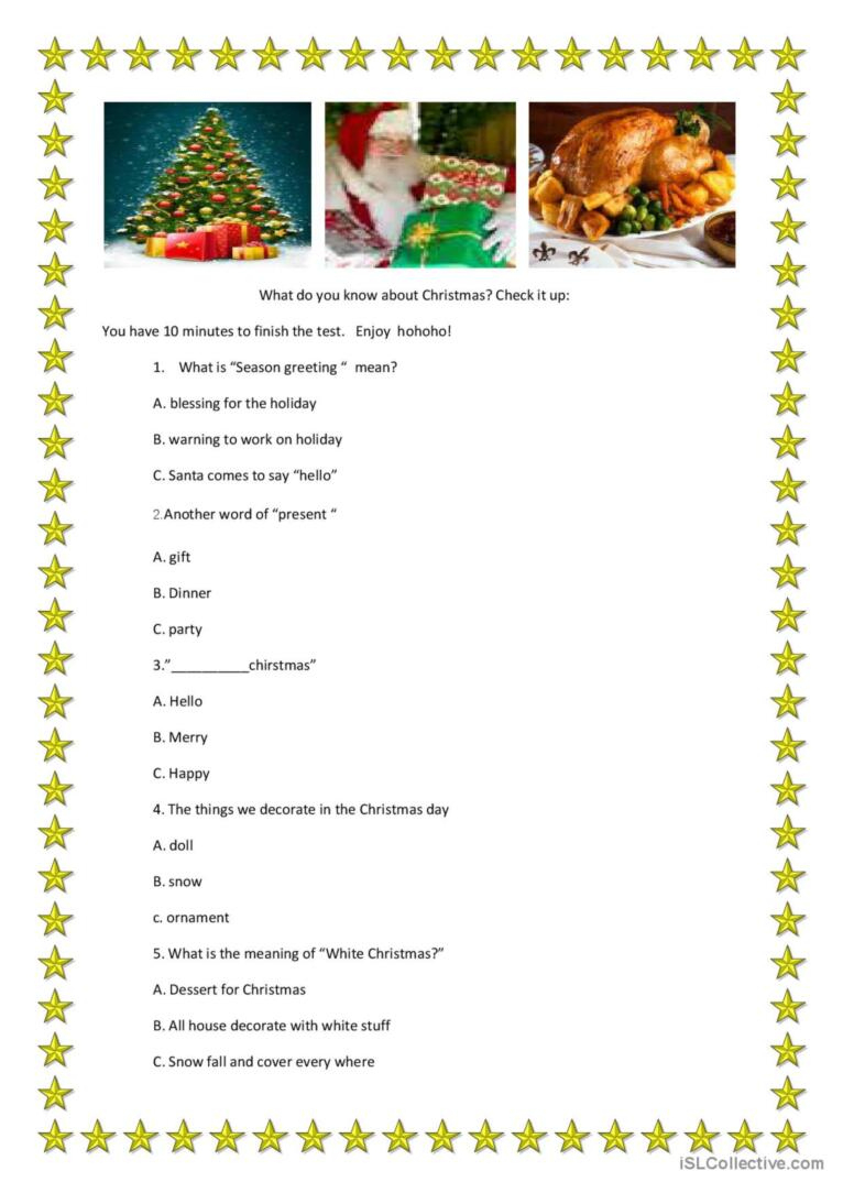 How Much Do You Know Abou…: English Esl Worksheets Pdf &amp;amp; Doc with What Does Christmas Mean To You Worksheets