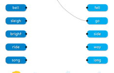 Jingle Bells Worksheet - Match The Rhyming Words - Super Simple in Christmas Rhyming Words Worksheets