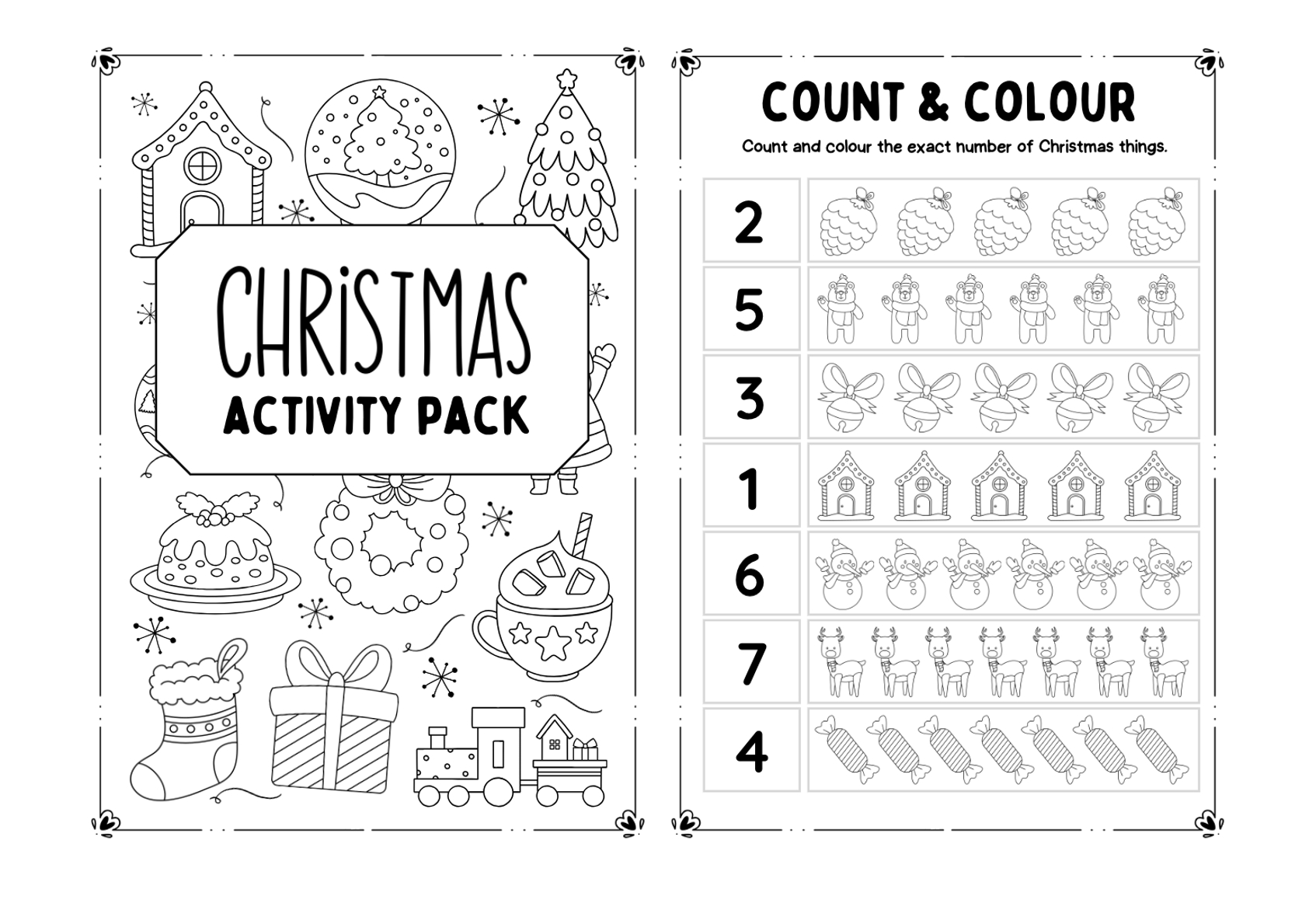 Kids&amp;#039; Christmas Activities: Free Printable Activity Booklet in Children&amp;amp;#039;s Christmas Worksheets Printable