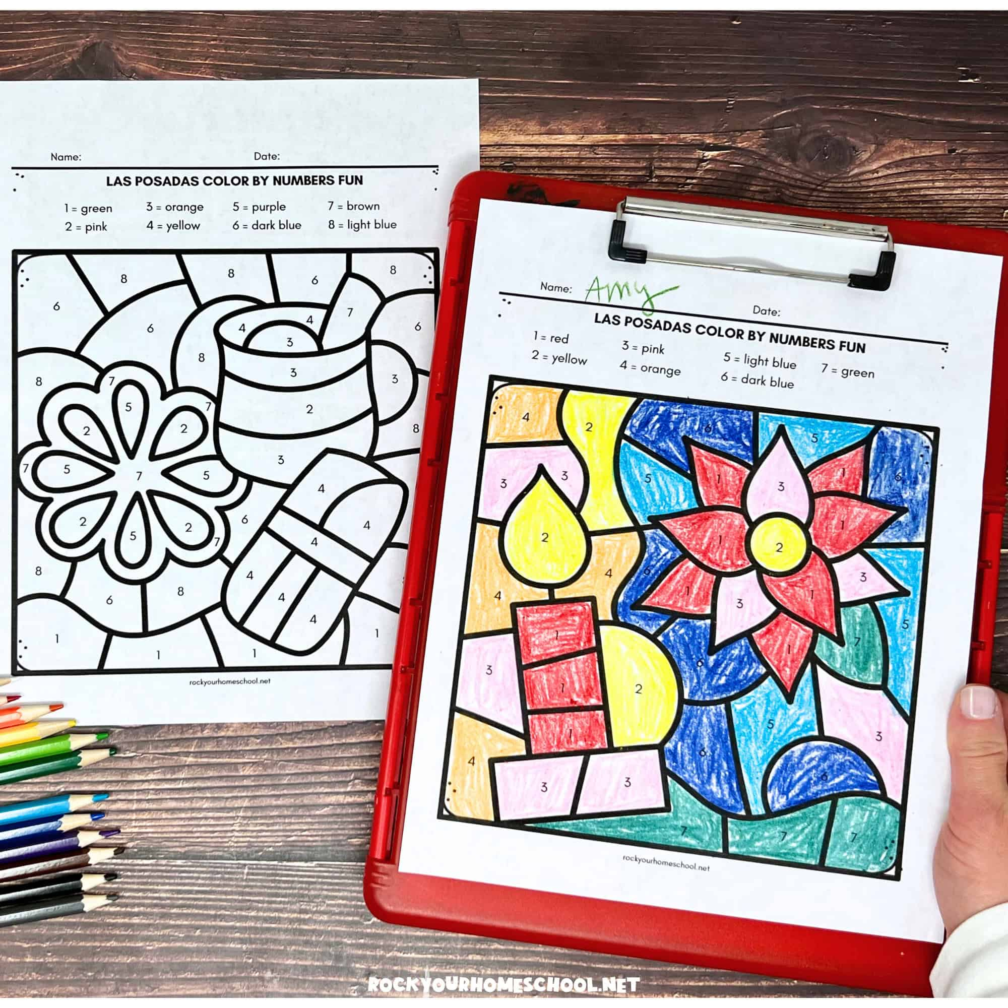 Las Posadas Colornumber For Christmas In Mexico (8 Free in Las Posadas Christmas in Mexico Worksheets Answers