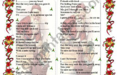 Last Christmas - Wham Song (Fill In) - Esl Worksheetgabitza pertaining to Last Christmas Song Worksheets