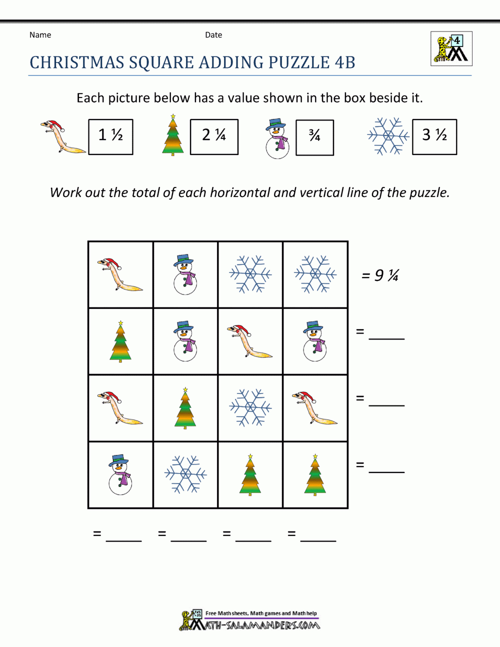 Math Christmas Activities 4Th Grade pertaining to Fun Christmas Worksheets For 4Th Grade